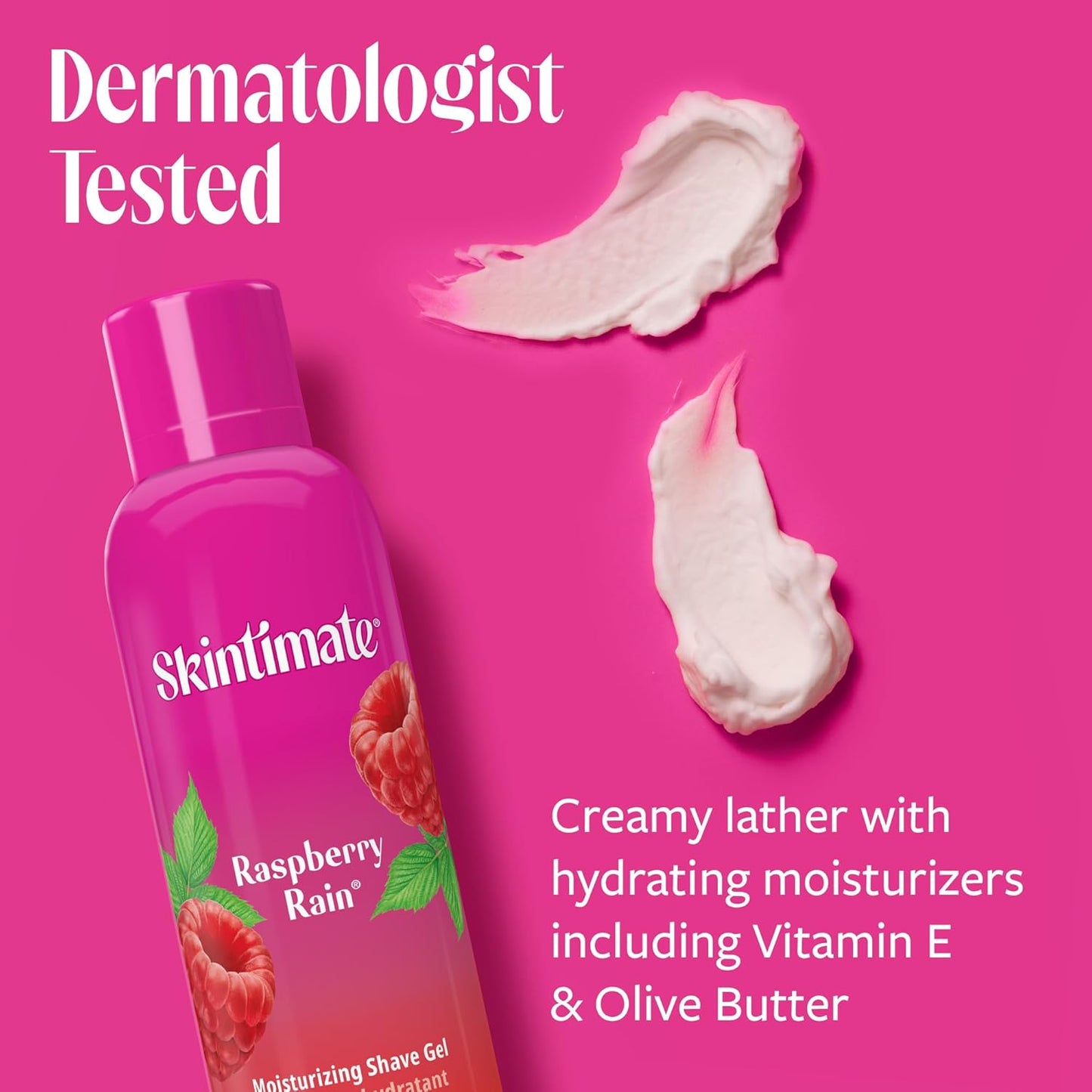 Skintimate Raspberry Rain Shave Gel for Women - 3 Pack | Moisturizing Shaving Cream, 7oz Each