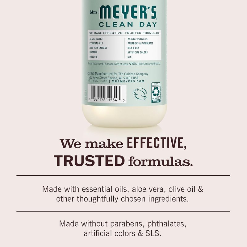 MRS. MEYER'S Hand Soap - Birchwood Scent | 12.5 Fl Oz Bottle