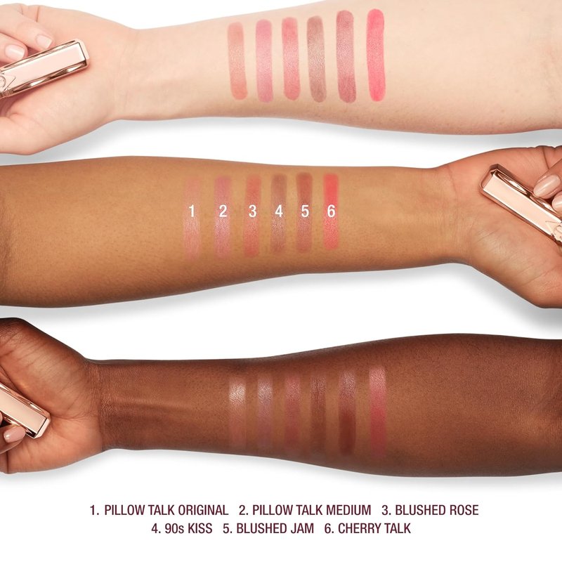 Charlotte Tilbury Pillow Talk Blush Balm Lip Tint - Long-Lasting, Hydrating Sheer Tint with Peptides - 24 HR Moisture