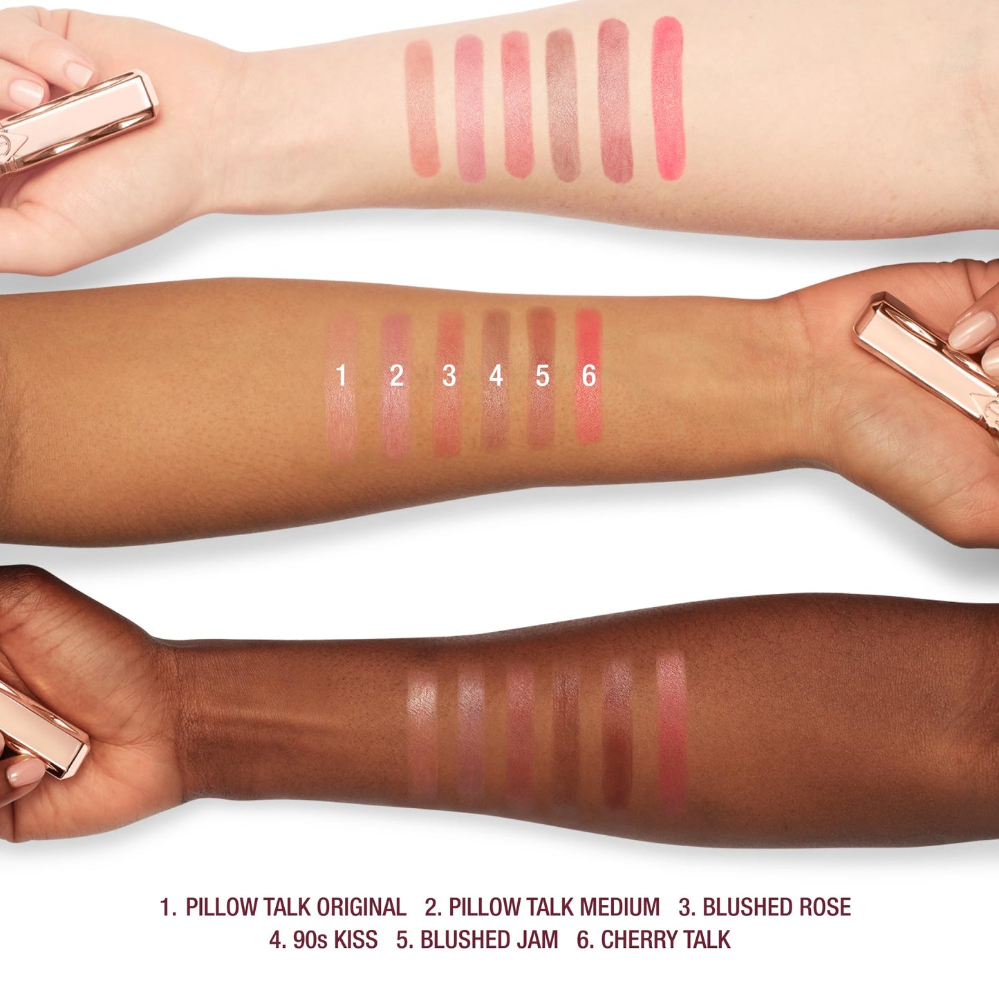 Charlotte Tilbury Pillow Talk Blush Balm Lip Tint - Long-Lasting, Buildable Sheer Tint with Peptides for Hydrated, Blushed Looking Lips - 24 HR Hydration - Pillow Talk