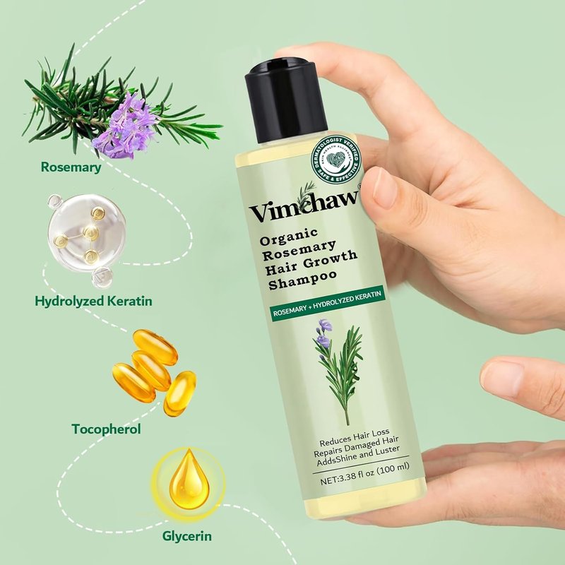 Organic Rosemary Scalp Balance Shampoo - Nourishing Formula for Thinning Hair | 2 Bottles
