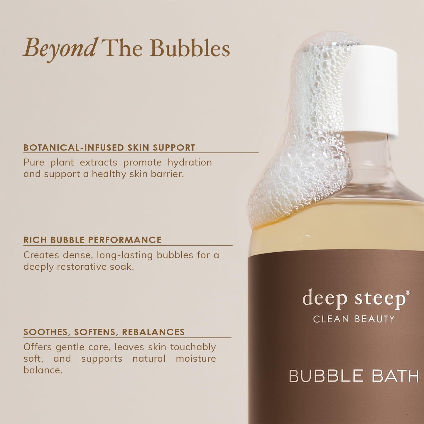 Deep Steep Bubble Bath, Lavender Chamomile 17 oz (Pack of 2) – Hypoallergenic, Clinically Tested Soothing Soak with Shea Butter & Argan Oil – Sulfate-Free