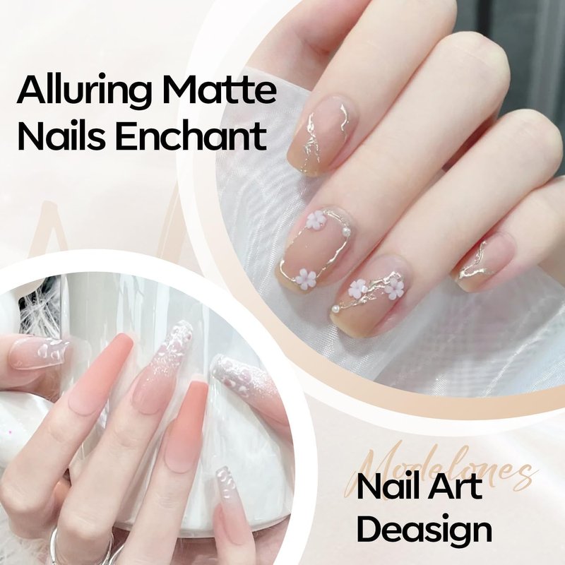Modelones Matte Gel Top Coat - Chrome Proof, No Wipe Finish | 15ML Velvet Nail Polish for Long-Lasting Manicure