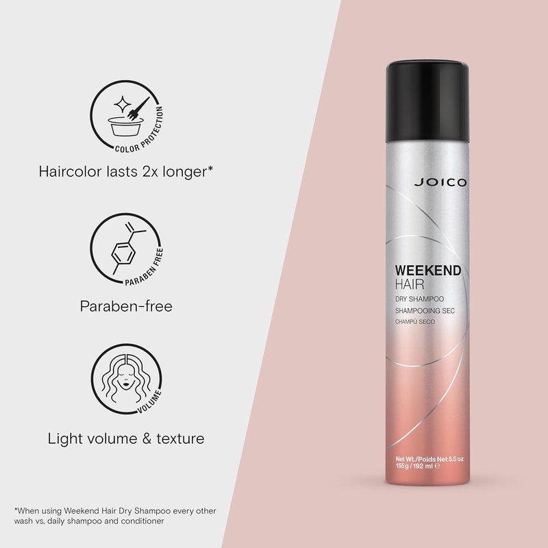 Joico Weekend Hair Dry Shampoo - Absorbs Oil, Adds Volume & Texture | For All Hair Types