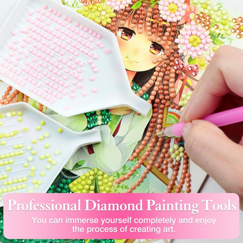6 PCS Plastic Diamond Painting Bead Sorting Trays – Durable Craft Accessories for DIY Diamond Art, Nail Art & Phone Decoration