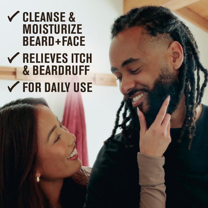 Every Man Jack Men's Beard + Face Wash & Scruff Face Lotion Set - Subtle Sandalwood Scent - Naturally Cleanse, Hydrate, and Soothe Your Beard & Skin