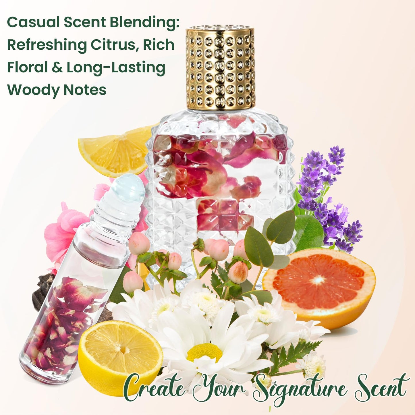 TSVATE DIY Perfume Making Kit for Women- Roller Perfume Making Kit, Travel Perfume Set with Essential Oil, Spray Bottles, Make Your Own Scent, Roller Fragrance Christmas Gifts for Women Girls