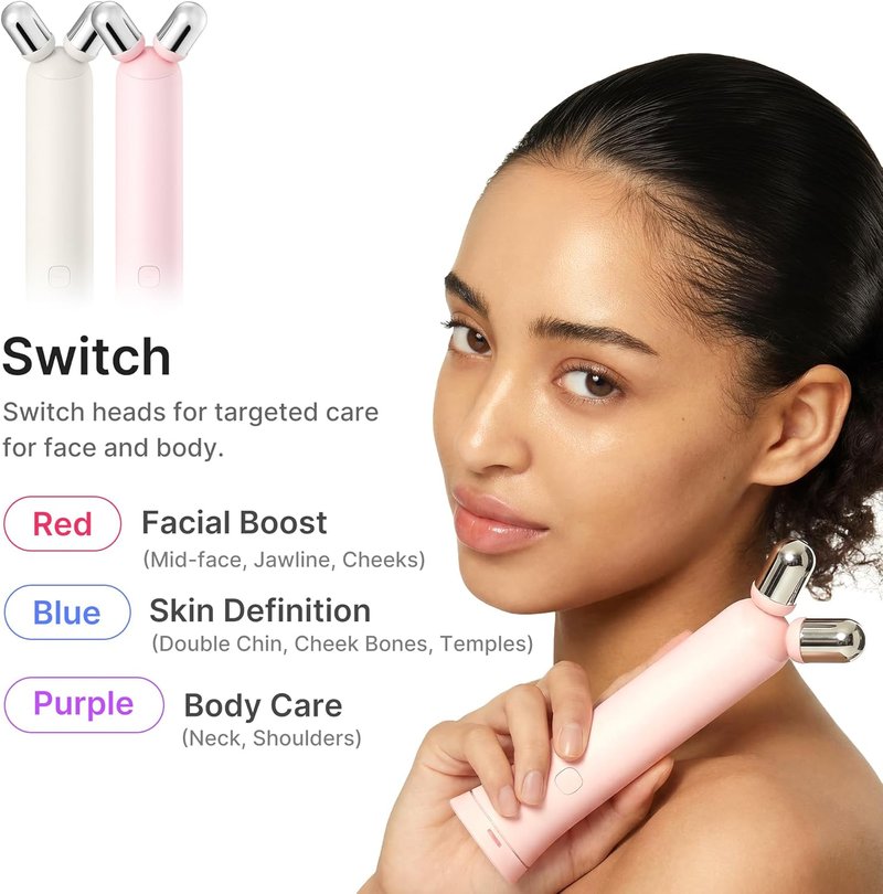 Medicube Mini Booster Pro Plus - 3-in-1 Korean Facial Device for Makeup Removal, Pore Cleansing & Skin Care | Pink