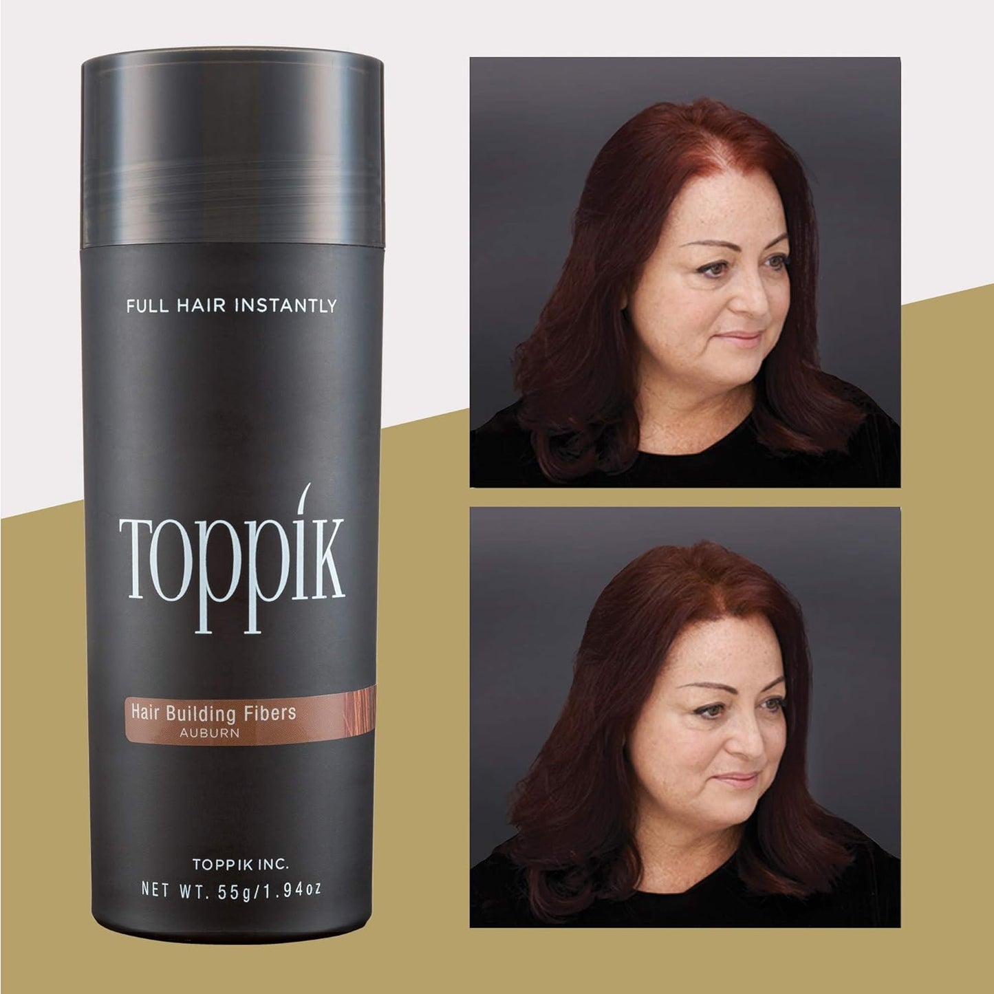 Toppik Hair Building Fibers - Instantly Thicker Hair for Fine or Thinning Hair | 9 Shades, 4 Sizes Available