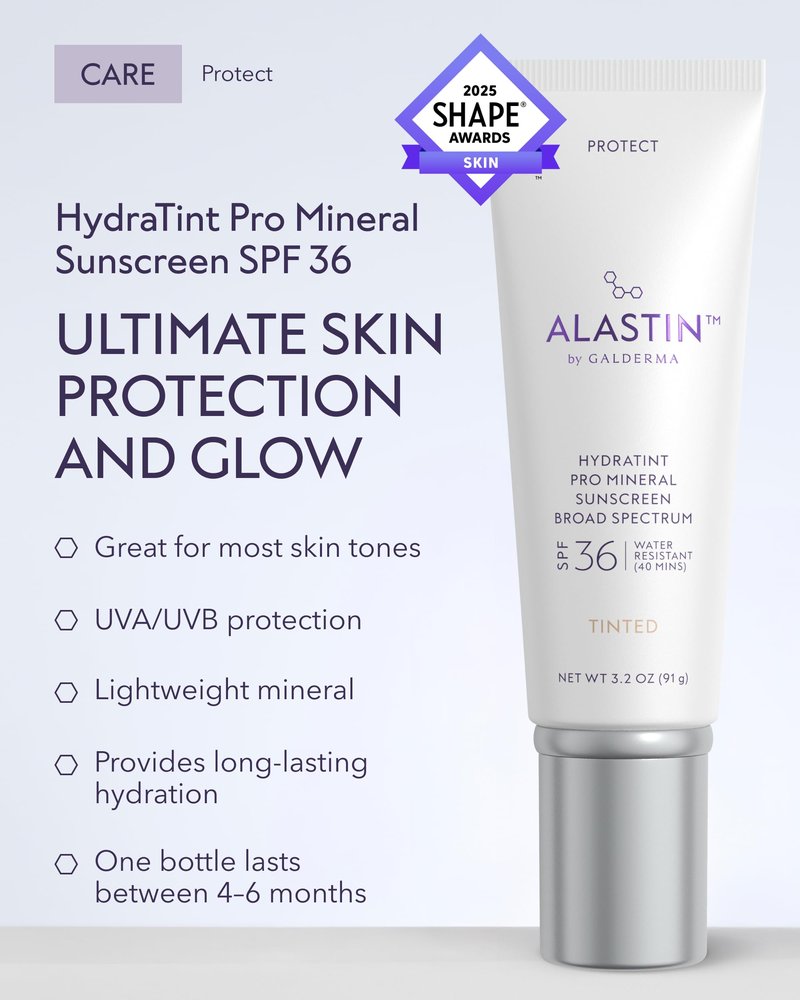ALASTIN Skincare HydraTint Pro Mineral Sunscreen SPF 36 (3.2 oz) | 2-in-1 Tinted Daily Sunblock Moisturizer for Face & Neck | Fragrance-Free, Water Resistant