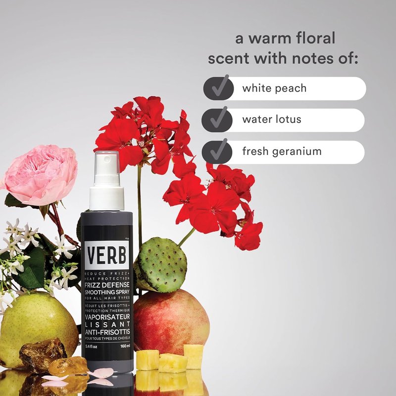 Frizz Defense Smoothing Spray - Anti-Frizz & Heat Protection for Sleek Blowouts | Paraben-Free, All Hair Types