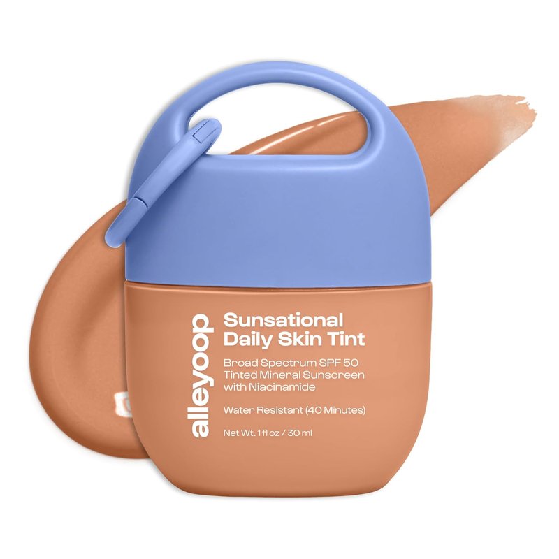 Alleyoop Sunsational Tinted Moisturizer SPF 50 - Hydrating Mineral Face Sunscreen with Jojoba | Vegan & Cruelty-Free (Halo)