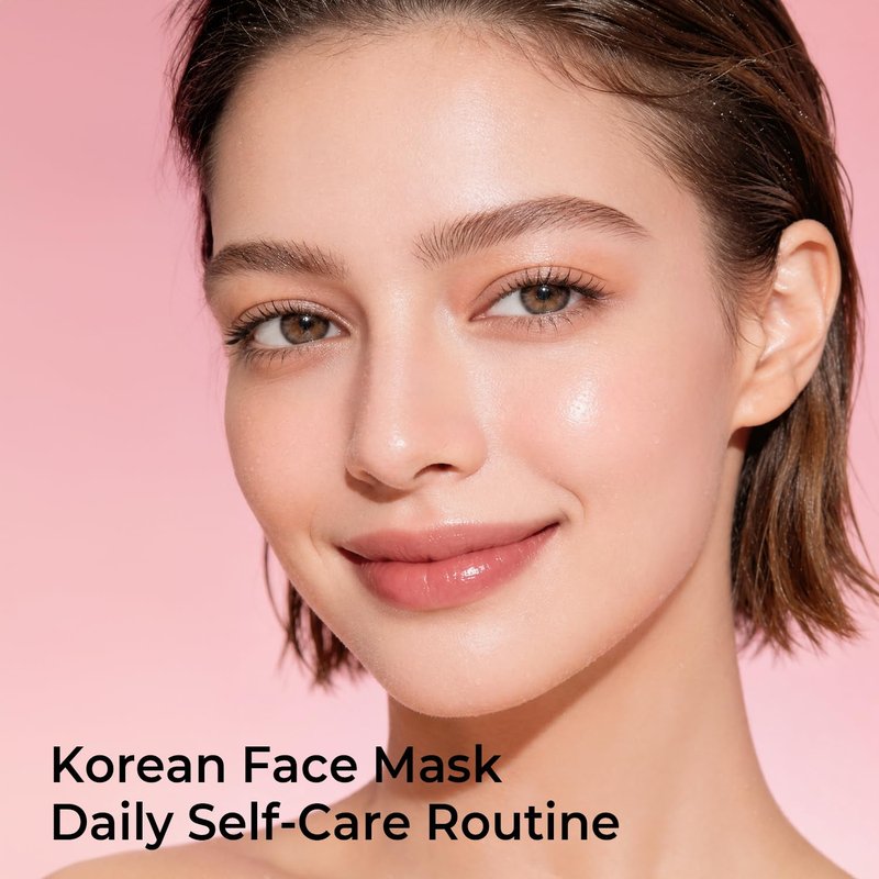 PROF.LING Real Deep Hyaluronic Acid Glow Mask, Tranexamic Acid & Niacinamide Face Mask, Deep Hydrating & Soothing Mask for Redness-Prone, Dry Skin, Brightening & Moisture, Korean Skincare，28g x 5ea