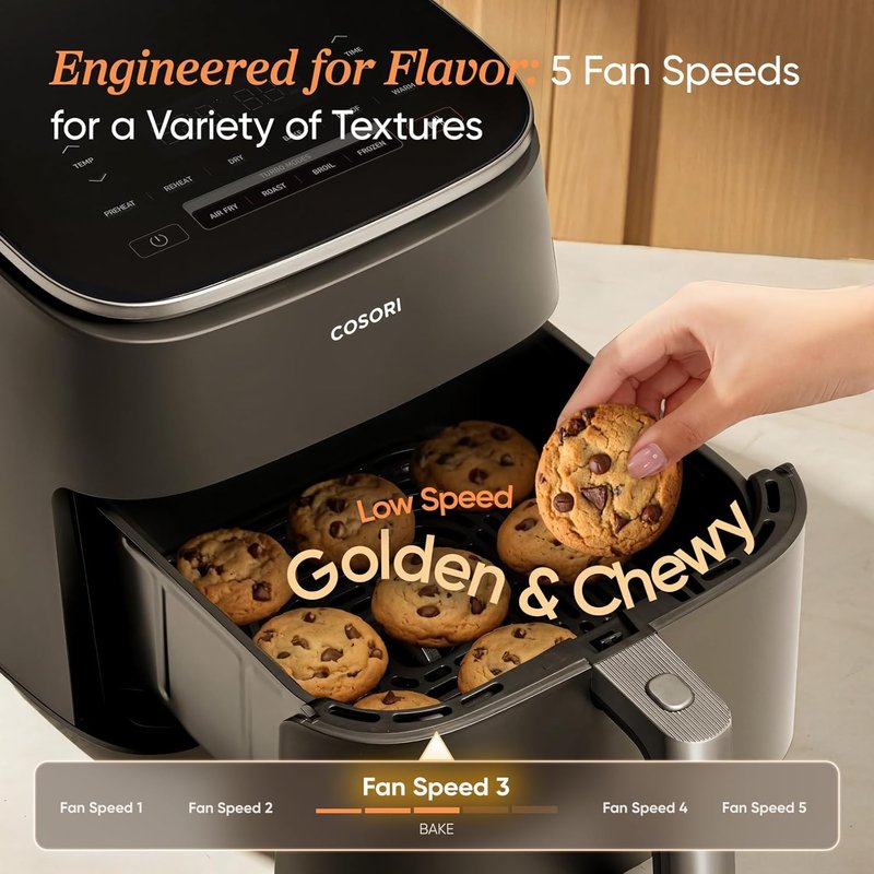 Cosori 9-in-1 TurboBlaze Air Fryer - 6 Qt PFAS-Free Ceramic Coating | Precise Heating for Even Cooking