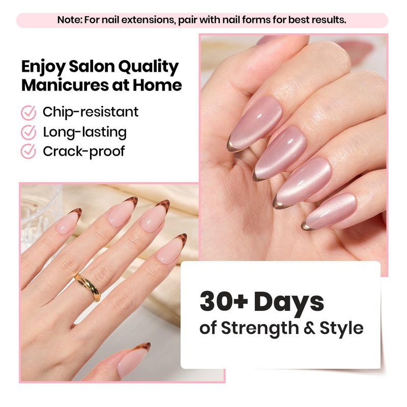 Beetles Builder Gel for Nails HEMA-Free with Base & Top Coat,Nail Protection Trio Set 3 Pcs Clear Building Gel,Strengthening Building Extension for Beginner DIY Salon at Home Gifts,UV & LED Cured