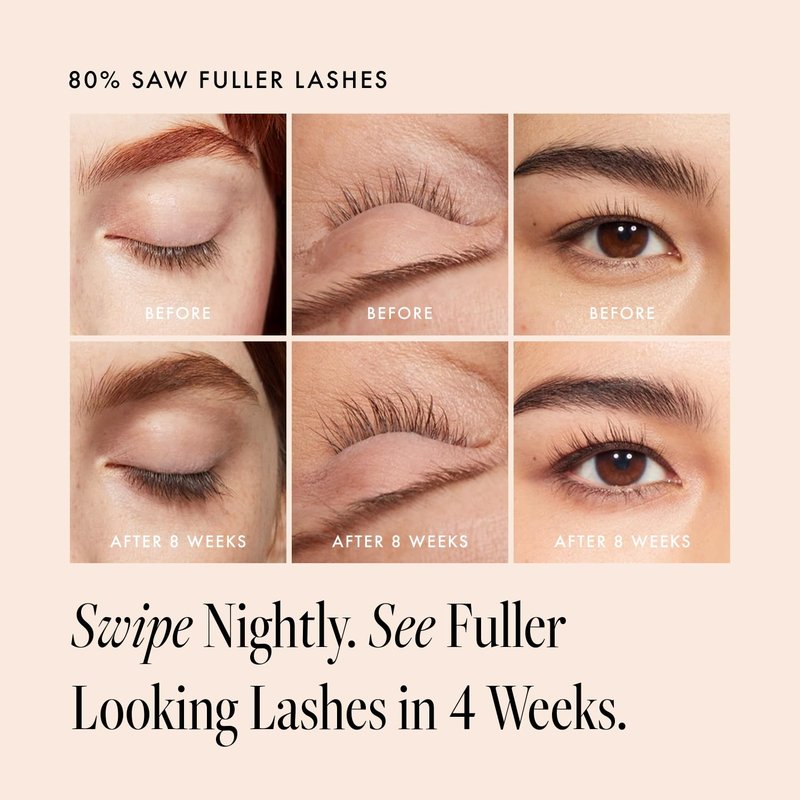 Eyelash Serum for Longer, Thicker, Fuller Natural Lashes - 3 Month Supply (Full Size)