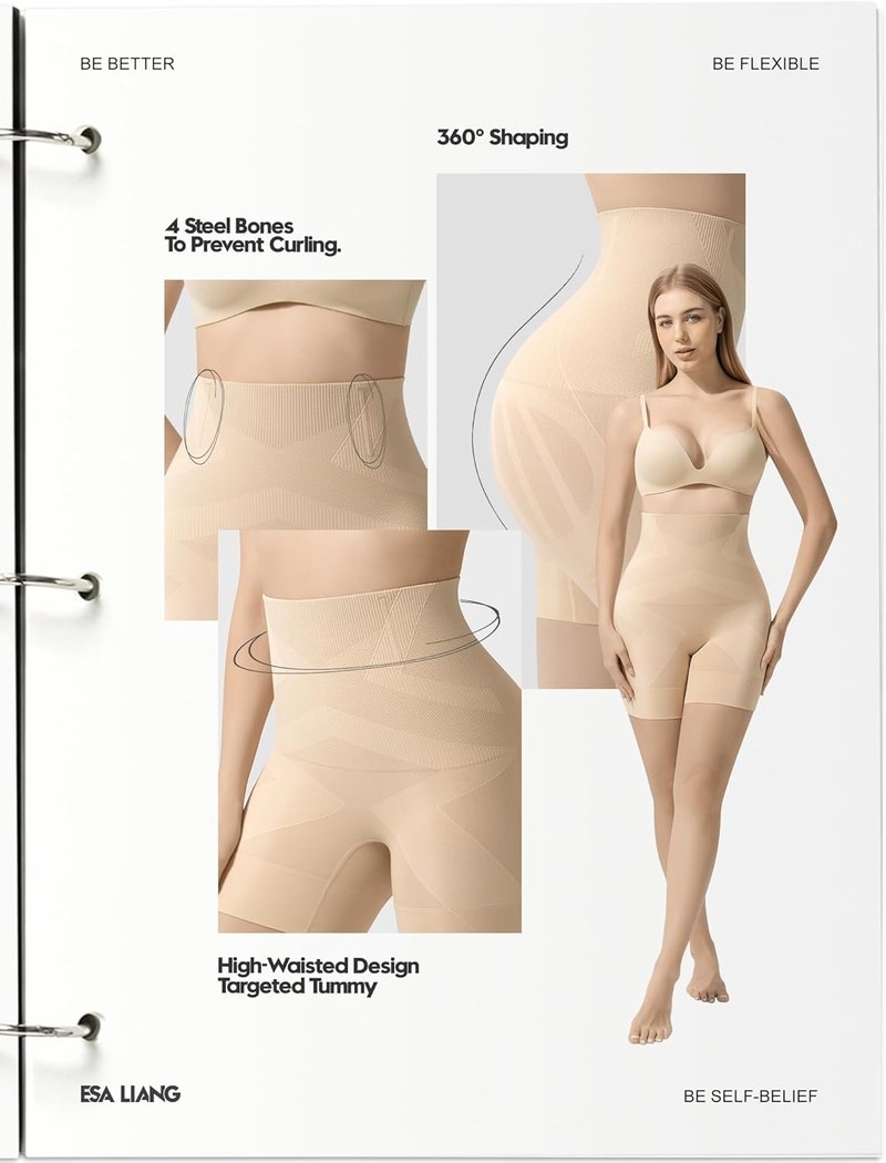 Esa Liang Shapewear Tummy Control Shorts | Seamless High-Waisted Body Shaper for Women