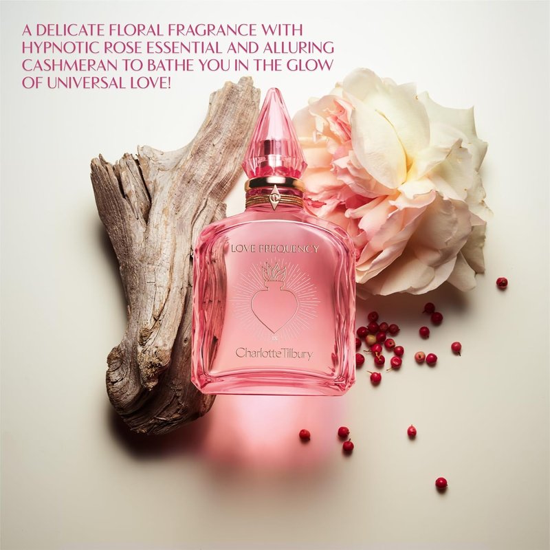Charlotte Tilbury Love Frequency Eau De Parfum - Pheromone Floral Perfume with Naturally-Derived Oils | Long-Lasting Patchouli Musk & Rose Notes