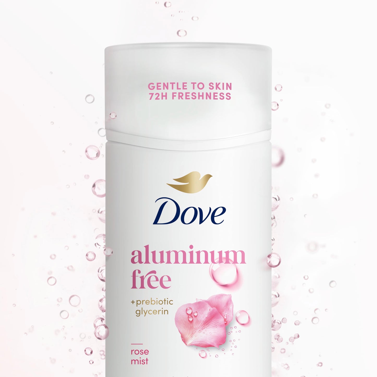 Dove Deodorant Stick Rose Mist for 72 Hour Odor Protection Aluminum Free 2.4 oz