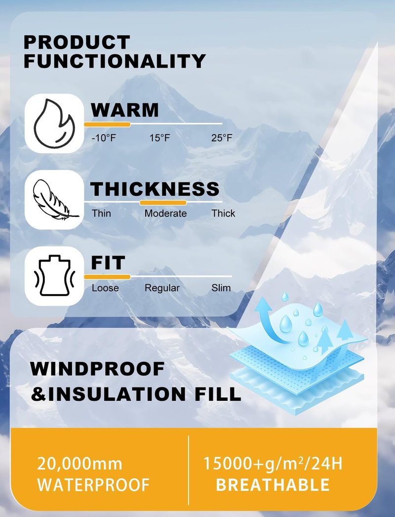 GSOU SNOW Women's Snowboard Jacket Baggy Ski Jackets Waterproof Snow Hooded Coat Windproof Mountain Winter Outdoor Sports