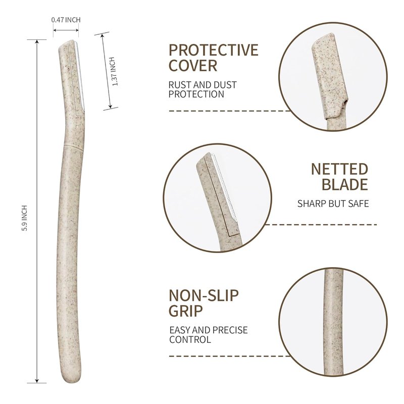6-Pack Eyebrow Razor for Women | Dermaplane Facial Razor for Face | Hair Trimmer Face Razor for Body Use | Multipurpose Facial Hair Removal Disposable Blades Eyebrow Tool