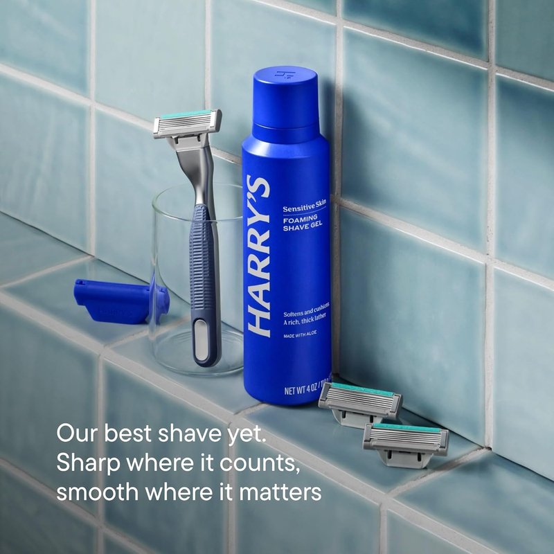 Harry's Plus Razor Refills - 10 Precision Razor Blade Cartridges | Compact Design for Men’s Shaving Kits