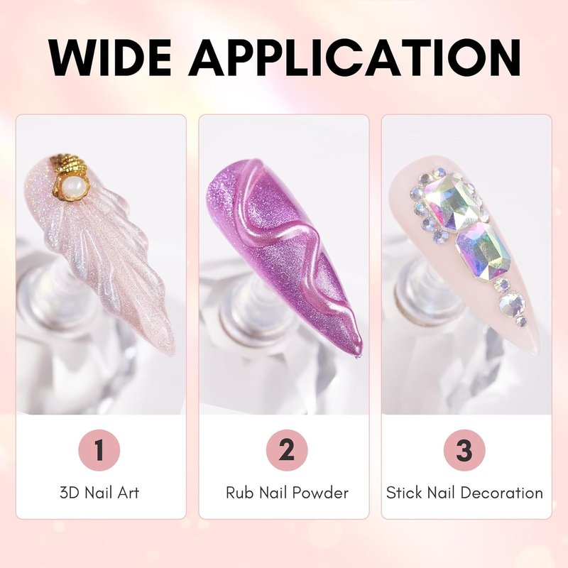 Nail Rhinestone Glue Kit - Super Strong 3D Gel for DIY Nail Art | Easy to Use for Beginners & Pros