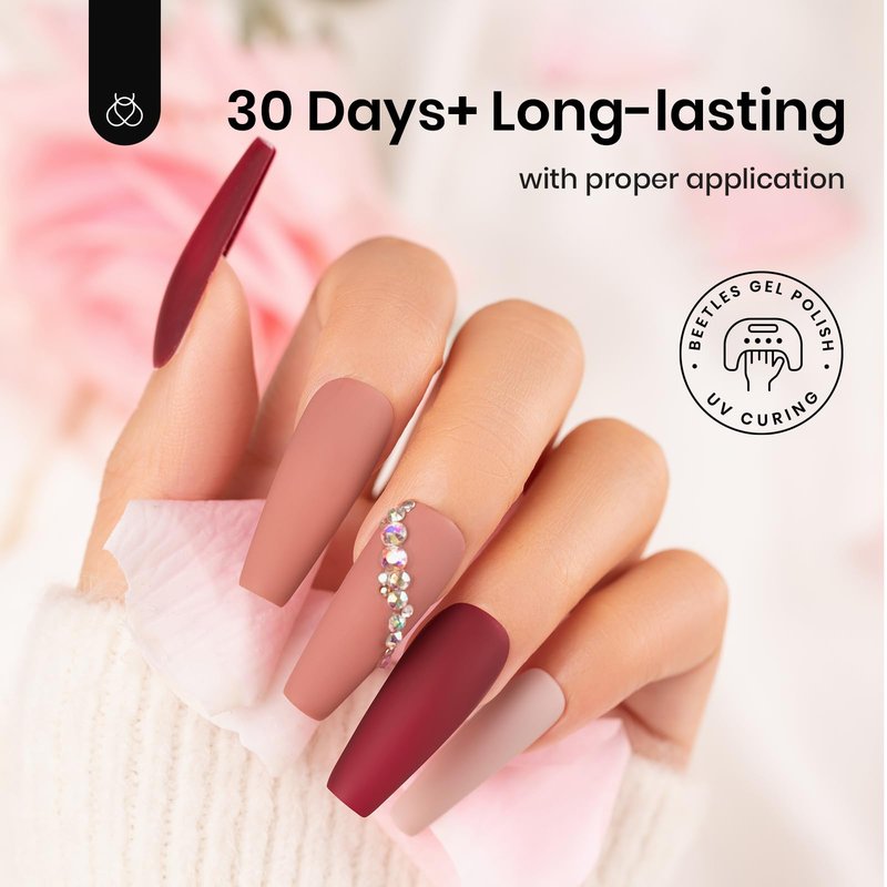 beetles Gel Polish Gel Base Coat, 15ml Prebond Base Gel Nail Polish Long Lasting Soak Off U V Nail Lamp Base Coat Upgraded Formula for Salon DIY Design Manicure Gifts for Women