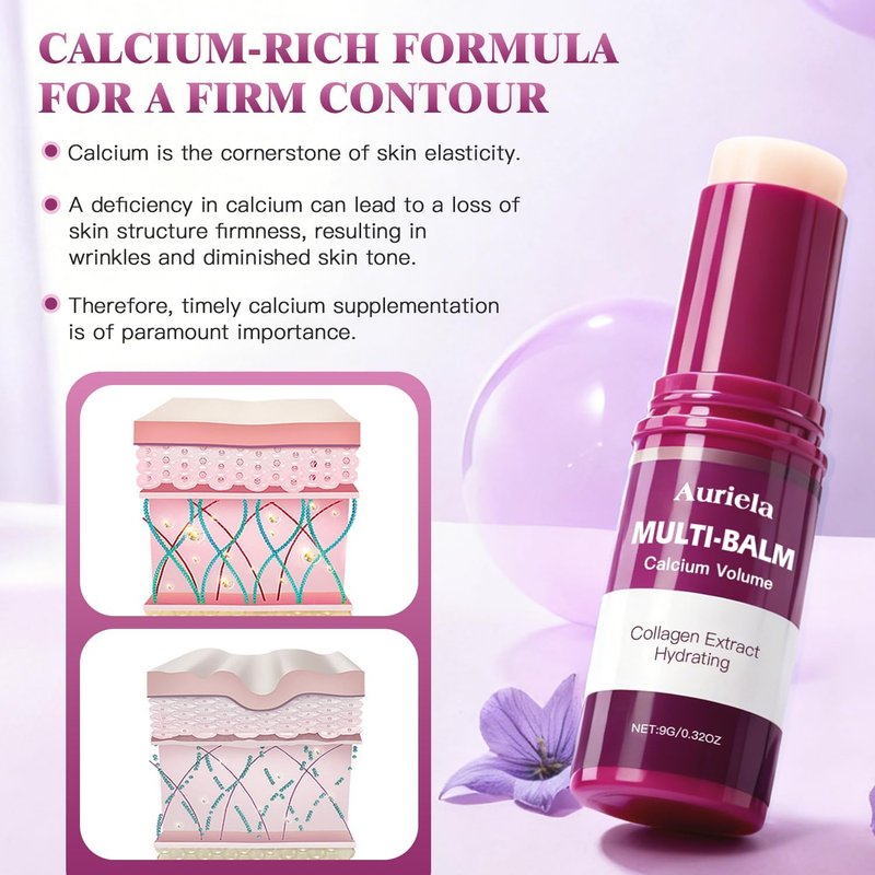 Calcium Multi Balm Stick - Anti-Aging Hydration & Firming Moisturizer | 2 Pack for Face, Eyes, Lips & Neck