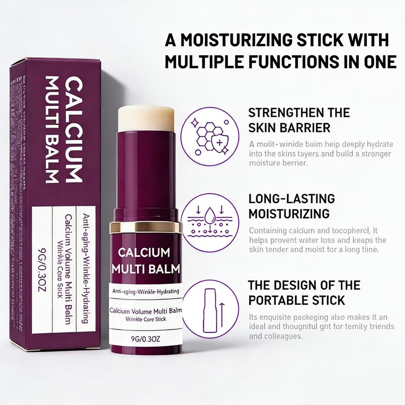 Calcium Multi Balm Stick - Hydrating Under Eye & Anti-Aging Formula | Firming Skin, Reduces Fine Lines