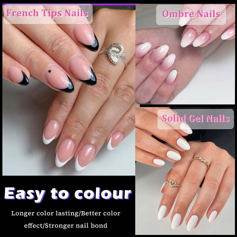 510pc Short Almond Nail Tips, Soft Gel Nail Tip Almond Fake Nails Artificial Fingernail, 15 Sizes Full Cover Clear Press on Nail Short Acrylic Nails Tips for Nail Extension, Press Nails Making
