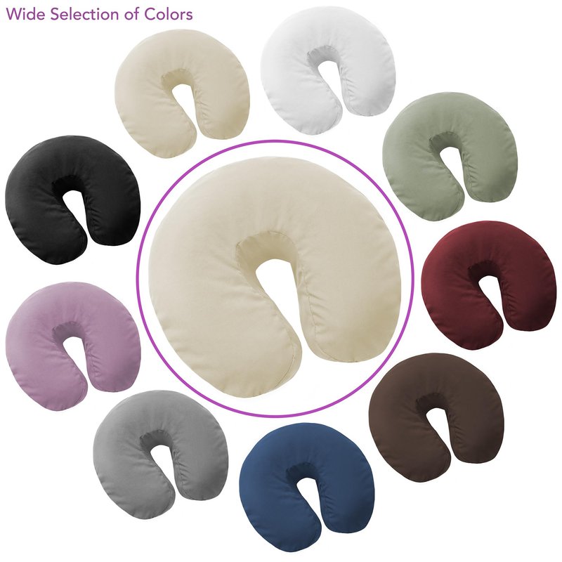 Saloniture 4-Pack Premium Microfiber Face Cradle Covers - Ultra Soft Fitted Massage Table Cradle Cover - Gray