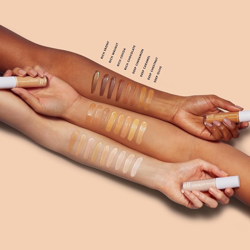 e.l.f. Hydrating Camo Concealer - Full-Coverage Satin Finish for Blemishes & Under-Eye Circles | Deep Caramel, Vegan & Cruelty-Free