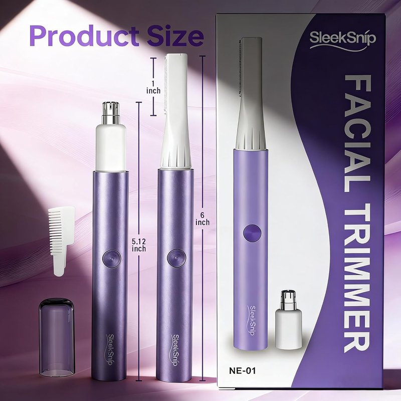 Regine Switzerland Nose & Eyebrow Hair Trimmer - Rechargeable Facial Hair Shaver for Women