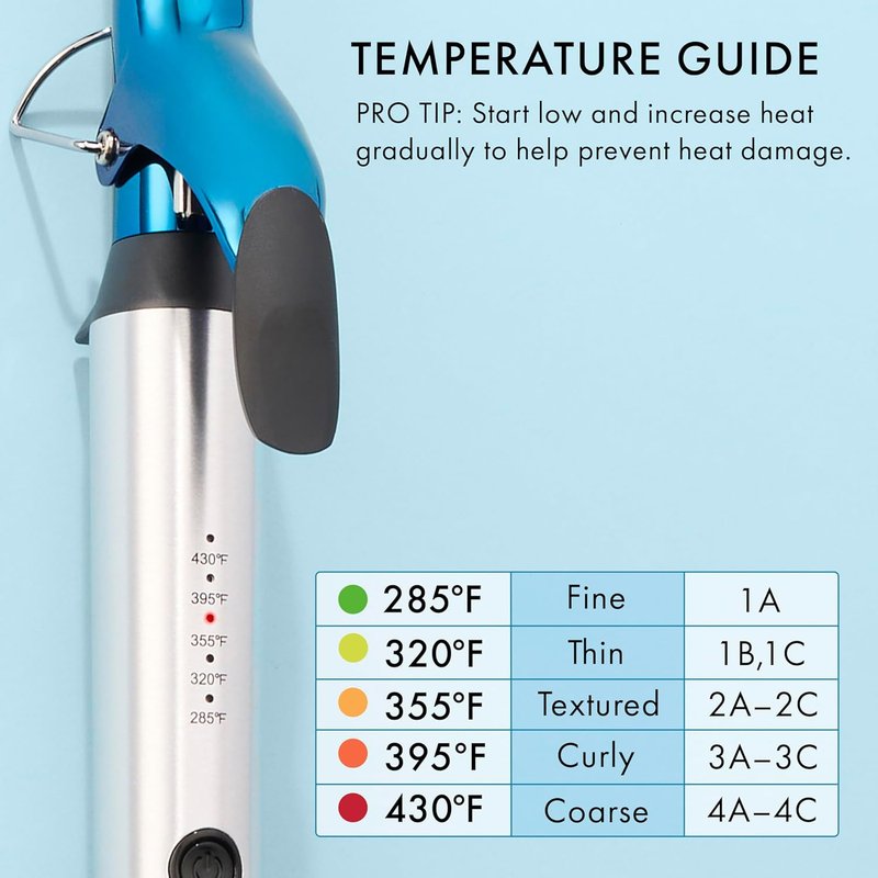 BabylissPRO Nano Titanium Curling Iron - Extended Barrel for Long Hair Styling