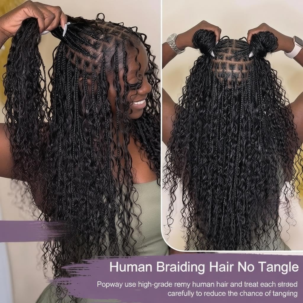 VIPbeauty 15A Burmese Curly Human Braiding Hair - 100% Virgin Tangle-Free Bundles for Bohemian Styles | 12 Inch