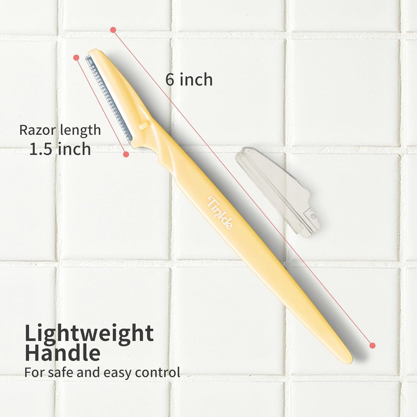 Tinkle Dermaplaning Tool - 18ct Dermaplane Razors for Women | Safe Peach Fuzz Remover & Eyebrow Trimmer