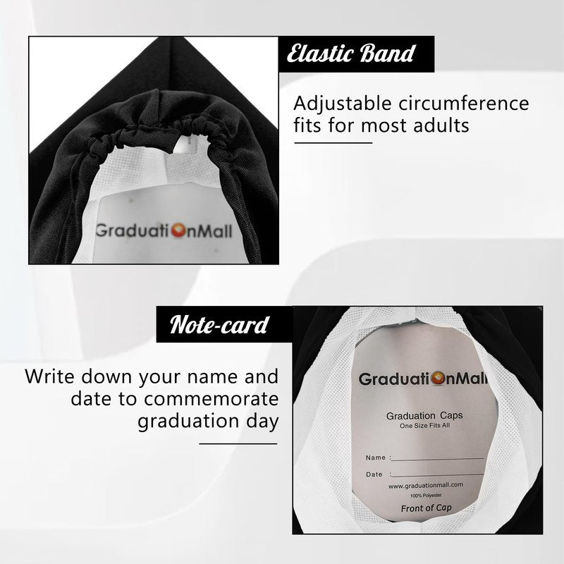 GraduationMall Unisex Adult Matte Graduation Cap with 2026 Tassel Black