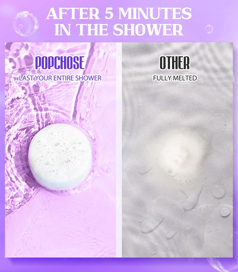 POPCHOSE Shower Steamers Aromatherapy - Christmas Stocking Stuffers for Women & Men,16 Pack Lavender Natural Essential Oils Shower Tablets, Self Care Relaxation & Home SPA, Birthday Gifts for Women
