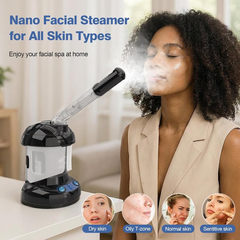 Kingsteam Hair Steamer - 2 in 1 Ozone Facial Steamer for Home & Salon Use | Personal Care Device