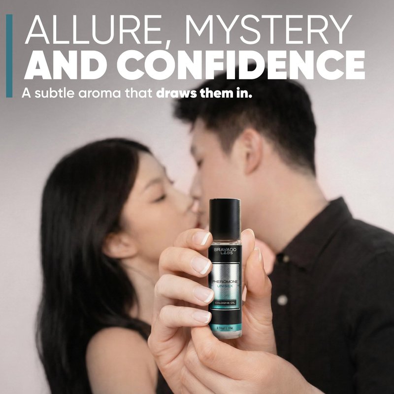 Bravado Labs Pheromones Perfumes for Women - Unisex Cologne with Enhanced Scents - Roll On Perfume Oil for Confidence and Appeal - 10ml