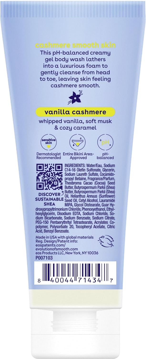 Vanilla Cashmere Body Wash - Travel Size Mini Toiletries | 2.5 fl oz (Pack of 2)