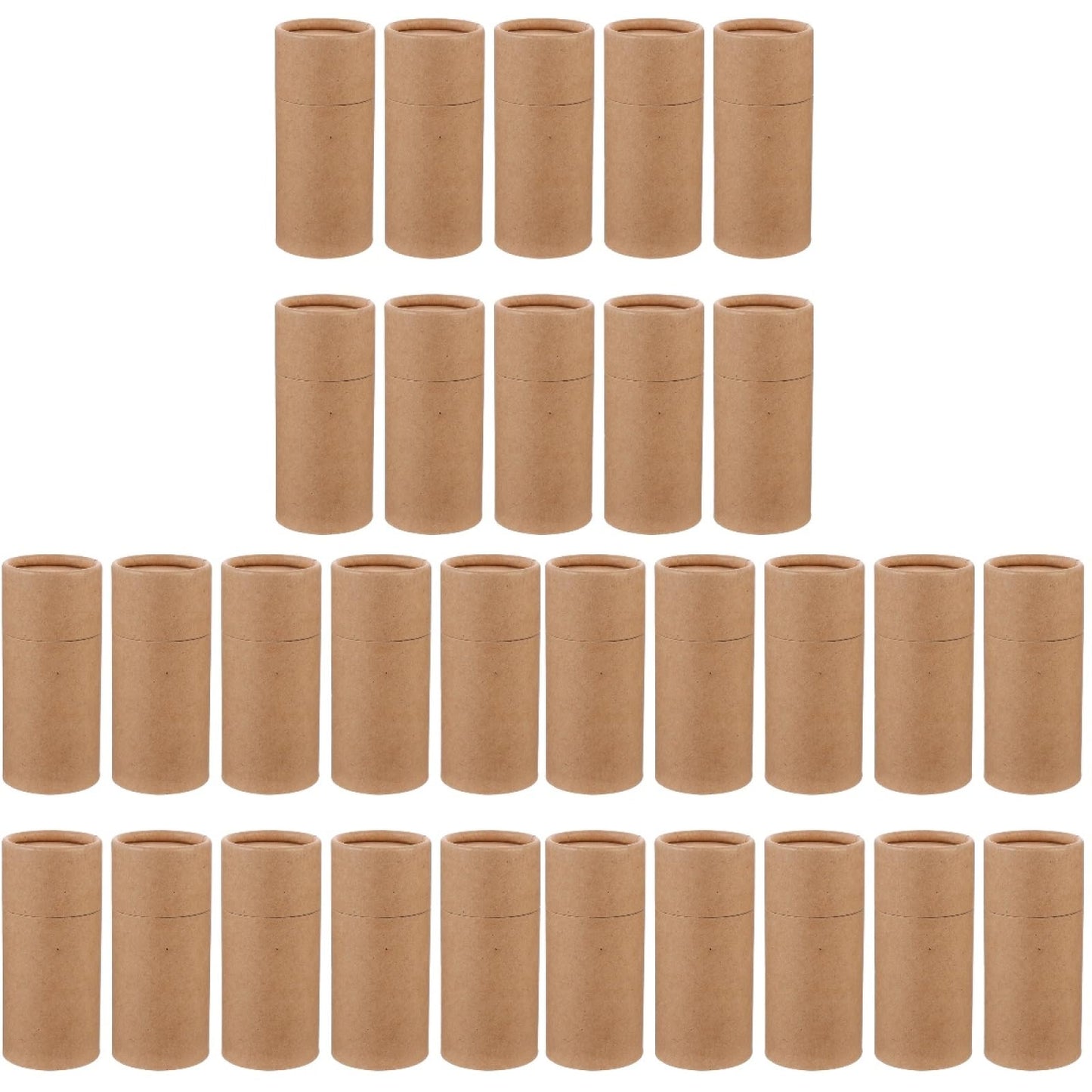 Hemoton 30Pcs Kraft Paper Cylinder Gift Boxes 5.27X6.85X2.28In Cardboard Packaging for Essential Oil Bottles Tea Incense Storage and Craft Supplies