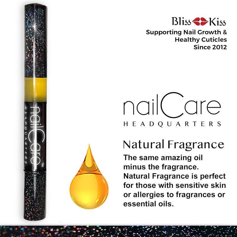 Bliss Kiss Cuticle Oil Pen - Nail Strengthener & Growth Serum with Jojoba Oil | Natural Fragrance