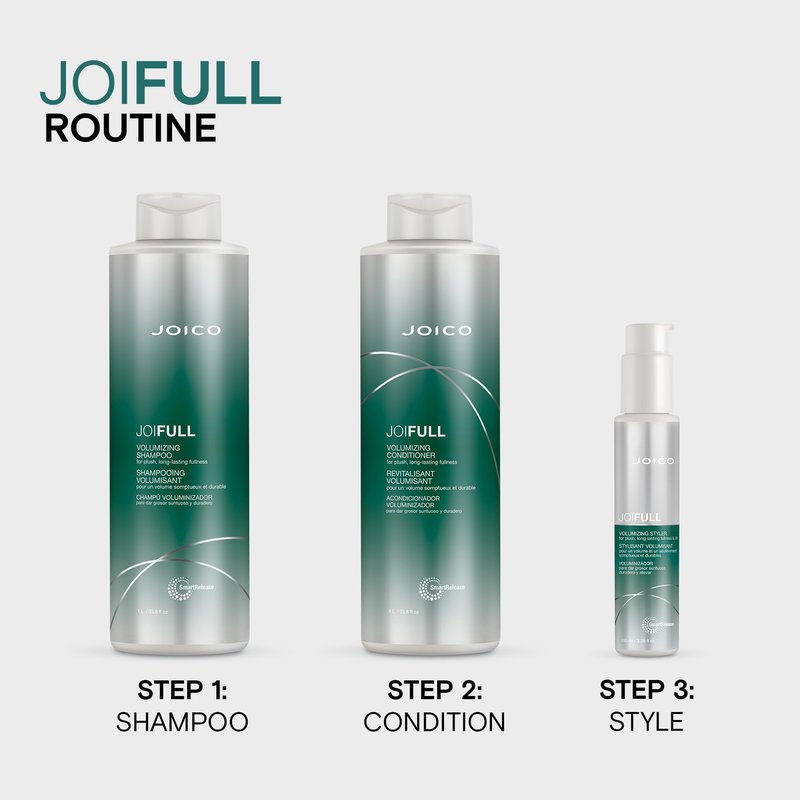 Joico JoiFULL Volumizing Conditioner | For Fine, Thin Hair | Add Instant Body | Long-Lasting Fullness | For Thicker Bouncier Hair | Boost Shine | With Lotus Flower & Bamboo Extract | 33.8 Fl Oz