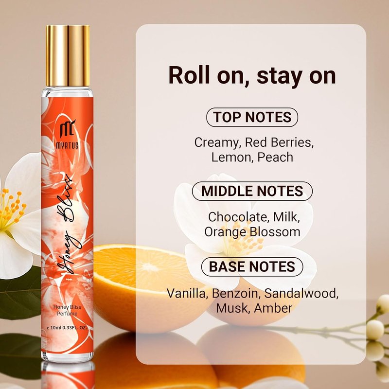 Long Lasting Women's Perfume - Gourmand Oriental Fragrance | 0.33 fl. oz. Roll-On Eau de Parfum