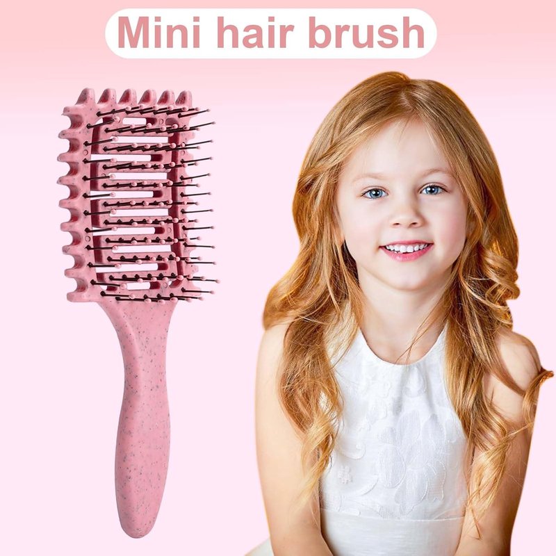 Skiennix Curl Defining Brush - Vented Detangling Hair Brush for Wet & Dry Styling | 2-Piece Set in Green