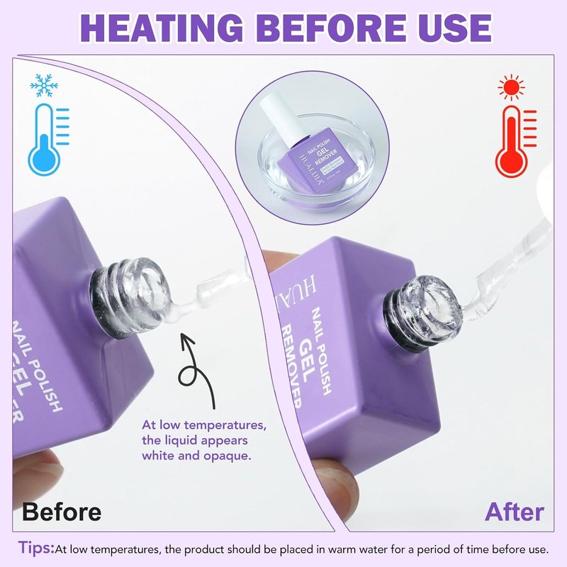 Gel Nail Polish Remover - Quick & Easy 3-5 Minute Formula | 2-Pack, 0.5 Floz