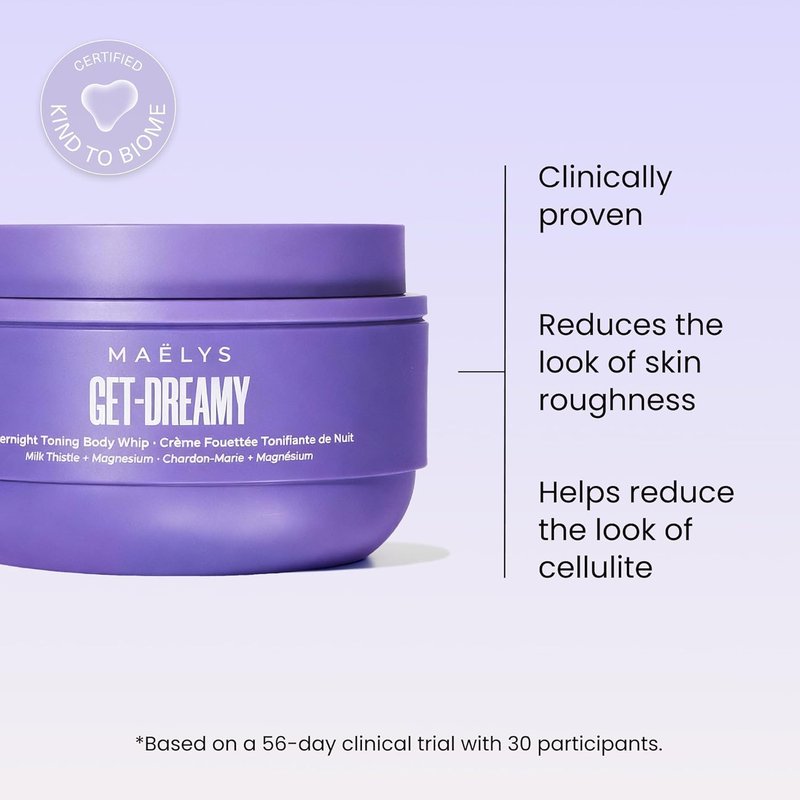 MAËLYS GET-DREAMY Overnight Toning Whip - Cellulite Cream & Skin Tightening with Milk Thistle | 3-Pack Moisturizing Body Cream