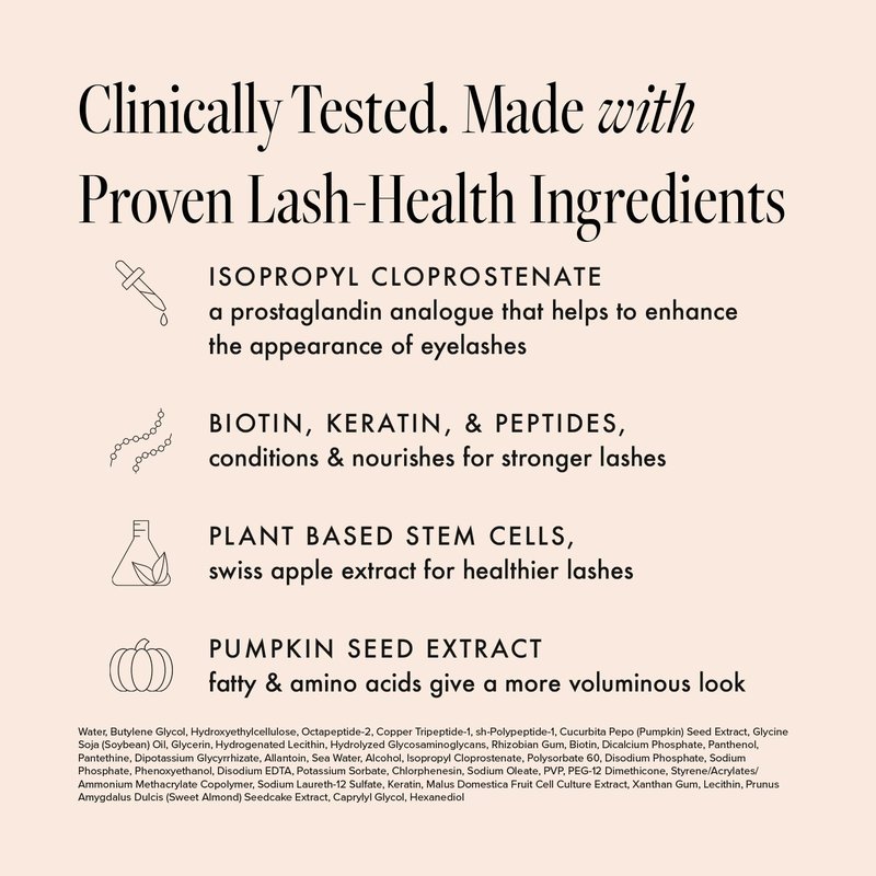 Eyelash Serum for Longer, Thicker, Fuller Natural Lashes - 3 Month Supply (Full Size)